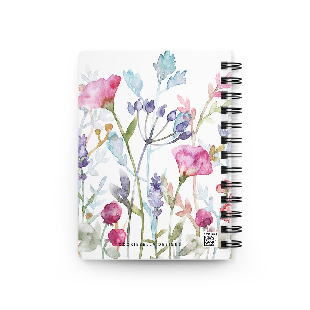 Floral Watercolor Spiral Journal — "My Journal" Bloom Where You Are Planted