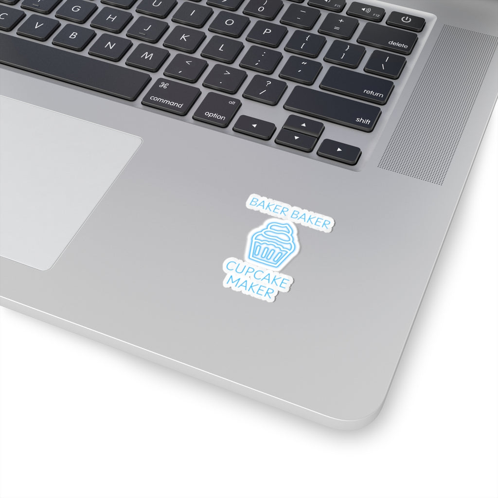 Kiss-Cut Stickers Baker Baker Cupcake Make - BLUE