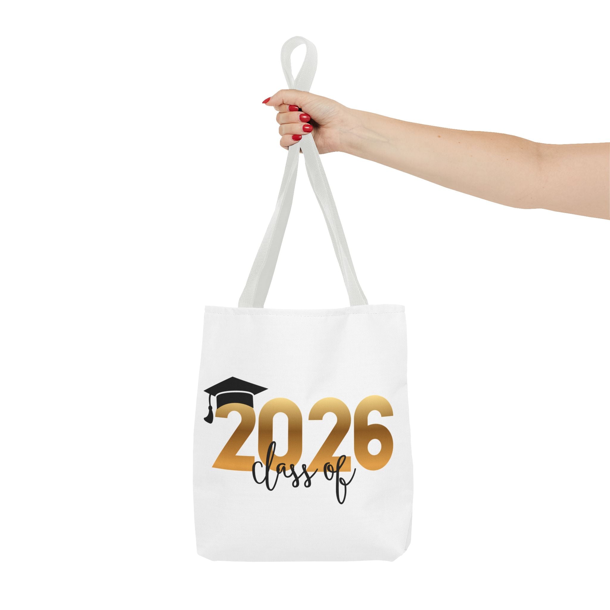 Class of 2026 Graduation Tote Bag – Gold 2026 with Cap