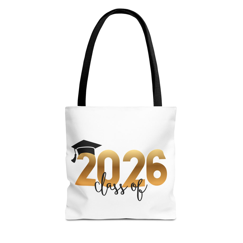 Class of 2026 Graduation Tote Bag – Gold 2026 with Cap