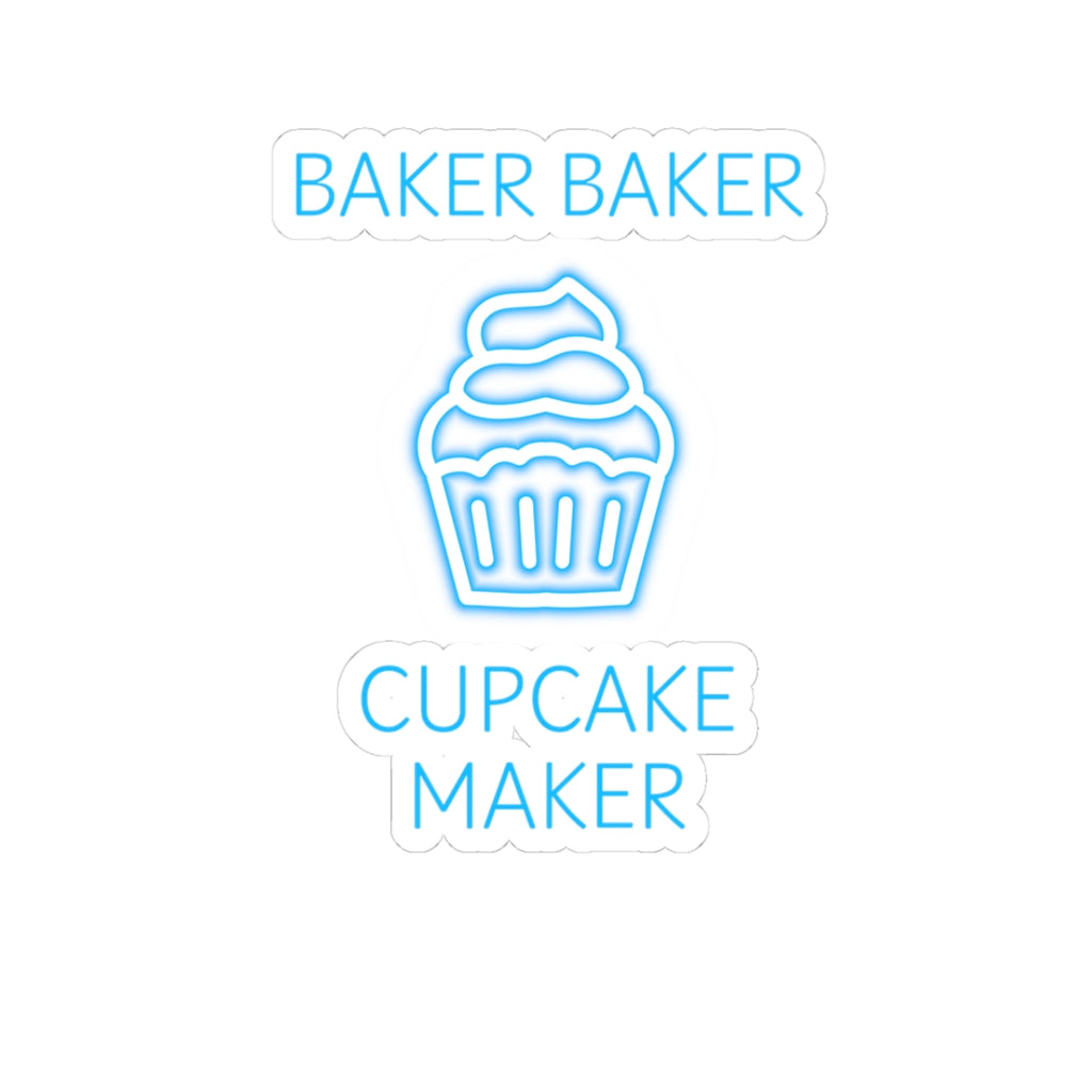 Kiss-Cut Stickers Baker Baker Cupcake Make - BLUE