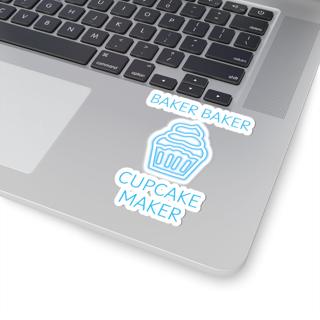 Kiss-Cut Stickers Baker Baker Cupcake Make - BLUE